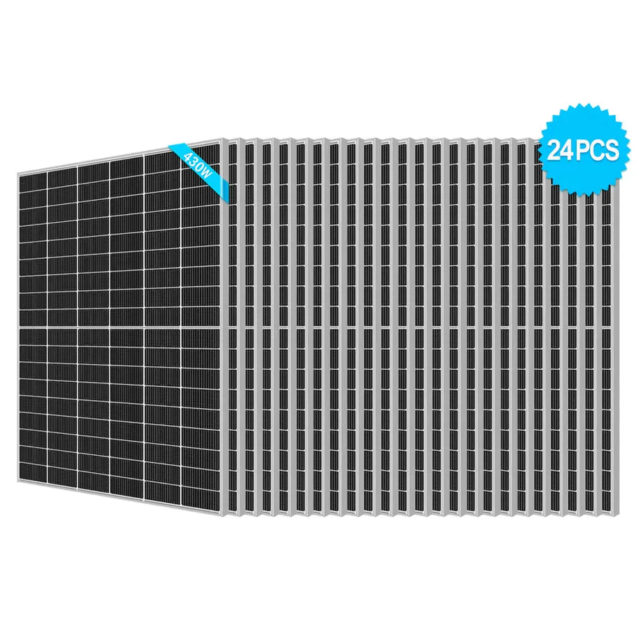 Resun Solar Resun 430W Mono Half-Cut Bifacial Solar Panel | 5.16-15.5kW PV ...