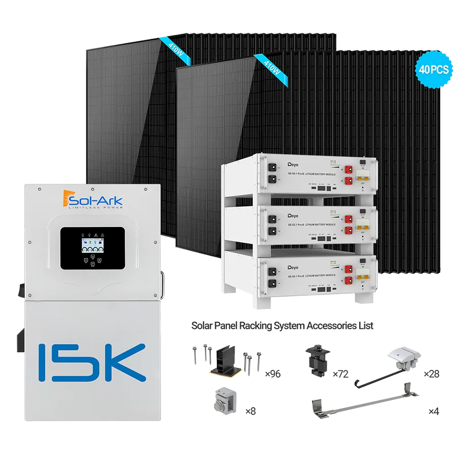 Sol-Ark 15kW Hybrid Bundle | 16.4kW PV + 15-40kWh Battery