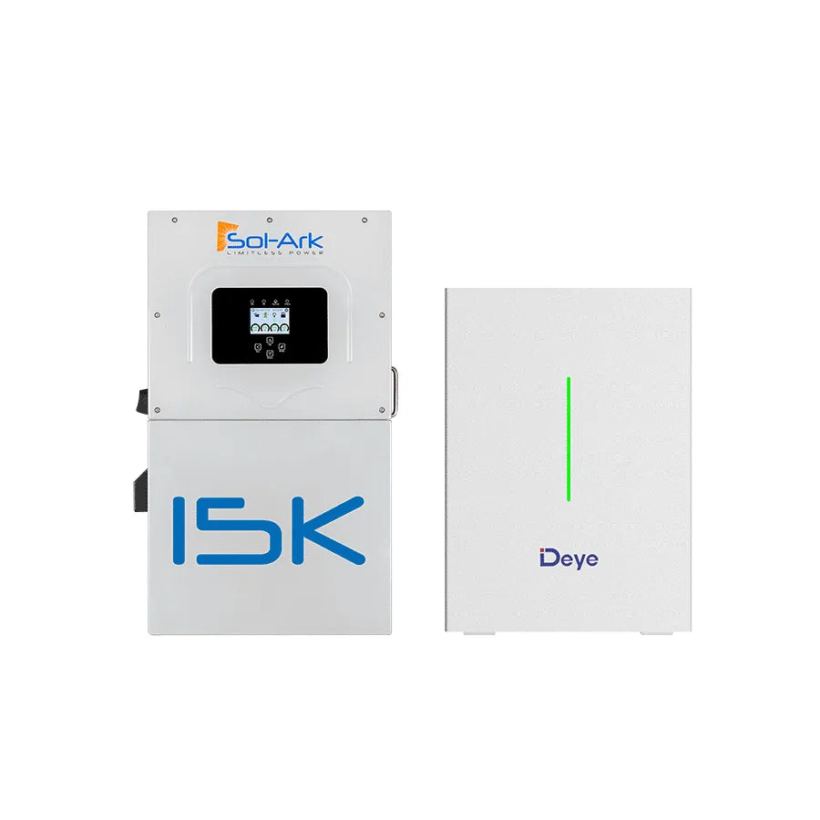Sol-Ark 15kW Inverter with Deye RW-F10.2 — UL 9540 Closed-Loop Bundle (10/20/30kWh)