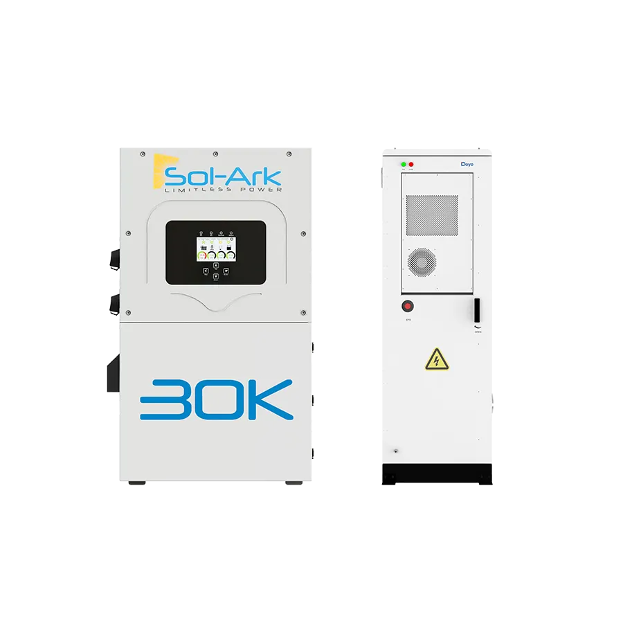 Sol-Ark 30kW Inverter with Deye GE-FL60/GE-FH60 Cabinet — UL 9540 Closed-Loop Bundle (60/120/180kWh)