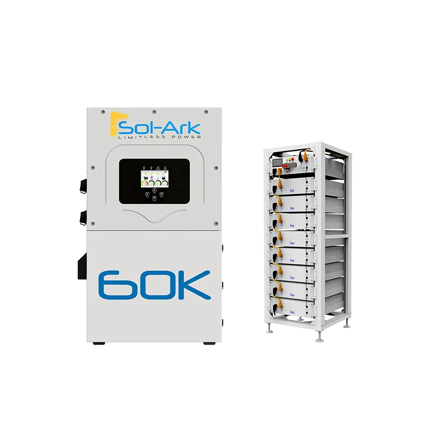 Sol-Ark 60kW Inverter with  Deye BOS-G High Voltage LiFePO4 Battery Pack  — UL 9540 Closed-Loop Bundle (60/120/180/240/300/360kWh)