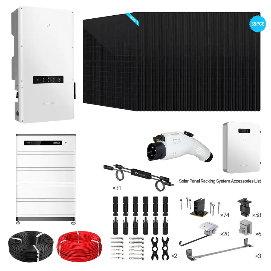 GoodWe ES-US 11.4kW Hybrid Bundle | 14.6kW PV + 12.8-38.4kWh Battery