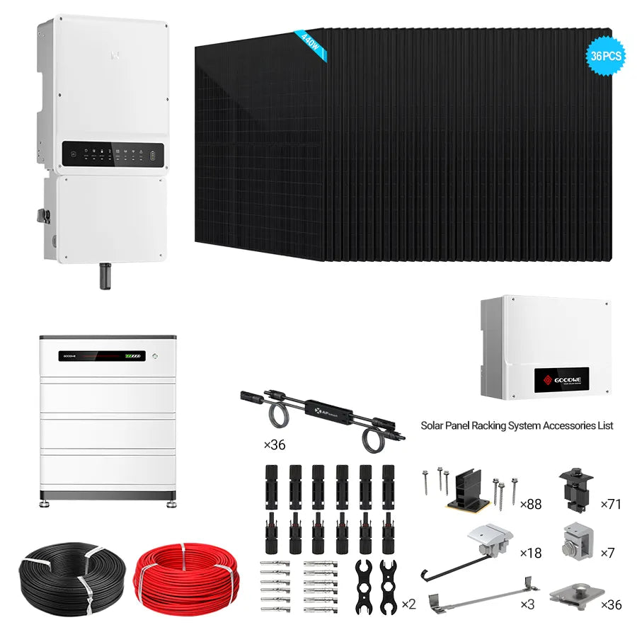 GoodWe A-ES 9.6kW Hybrid Bundle | 15.8kW PV + 9.6-38.4kWh Battery