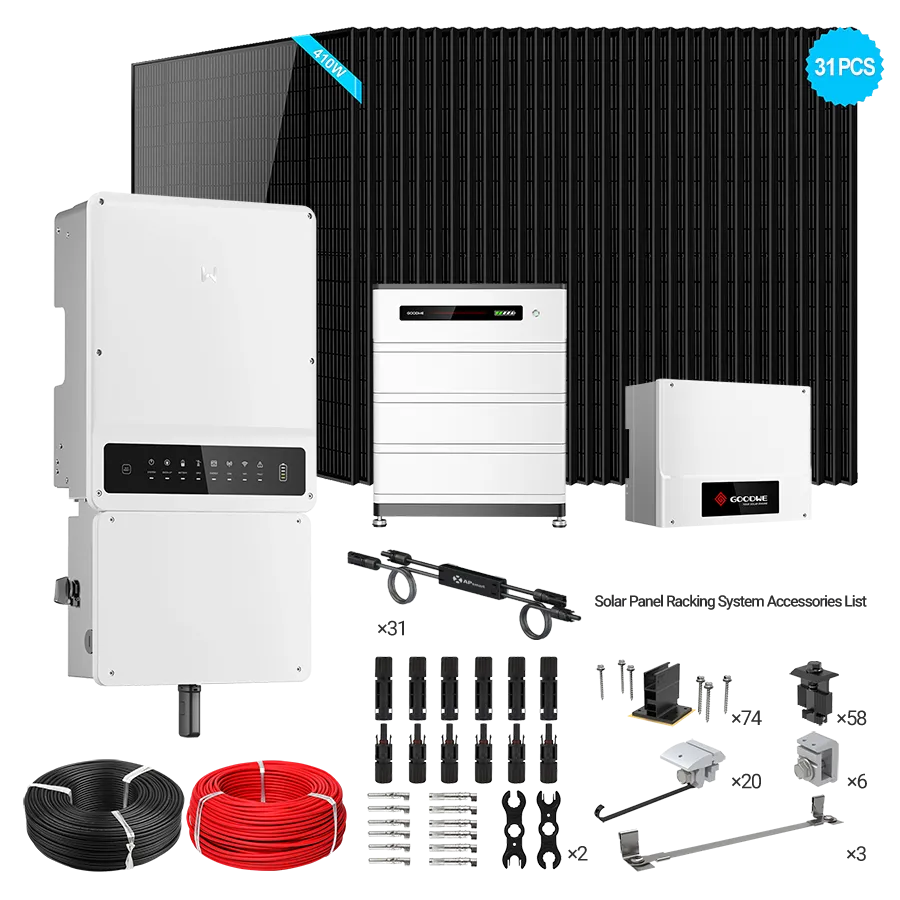 GoodWe A-ES 9.6kW Hybrid Bundle | 12.7kW PV + 9.6-38.4kWh Battery