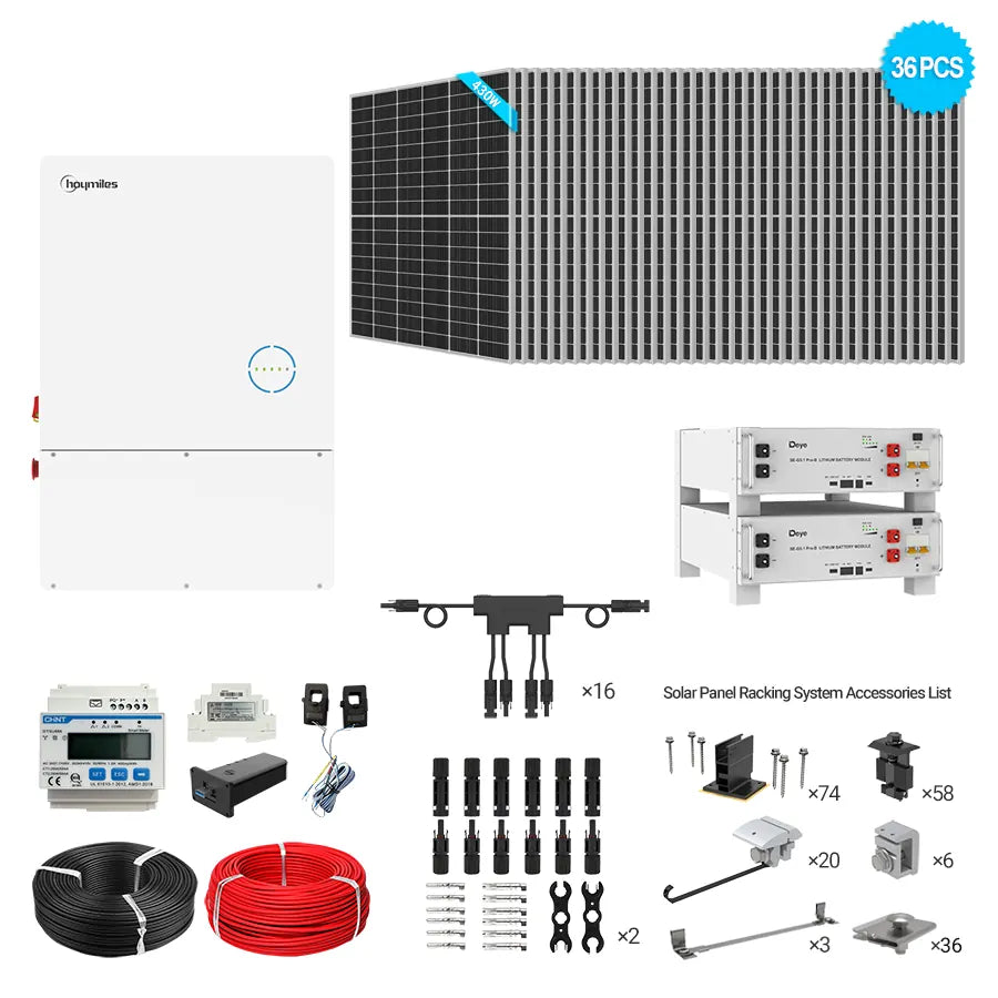 Hoymiles 11.5kW Hybrid Bundle | 15.5kW PV + 10-41kWh Battery