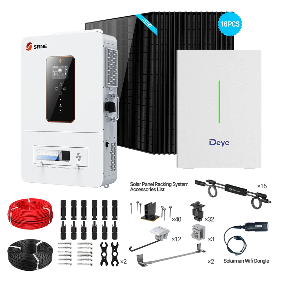SRNE 6.5kW Off-Grid Bundle | 6.5kW PV + 10-20kWh Battery