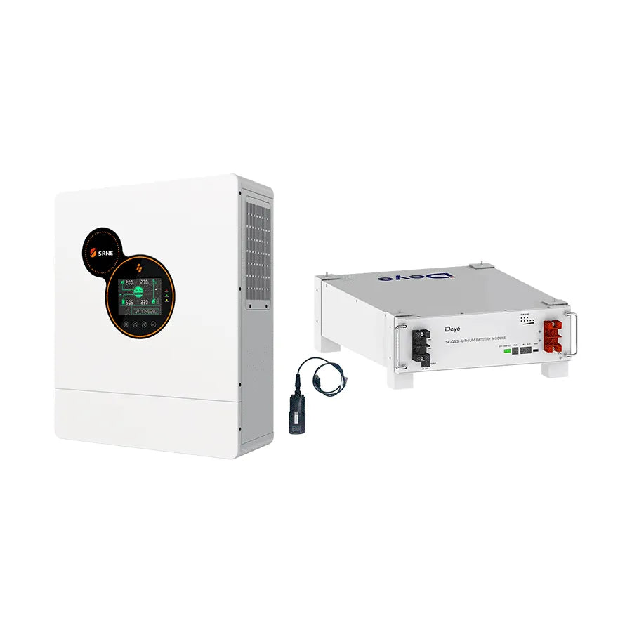 SRNE 5kW Inverter with Deye SE-G5.1 Pro-B — Off-Grid Bundle (5/10/15kWh)